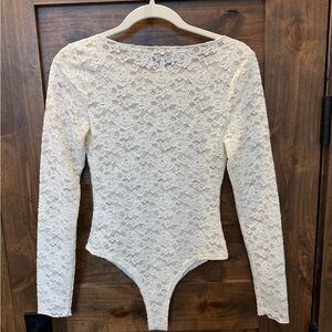Chic Lace Cream Bodysuit